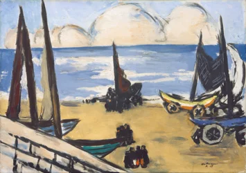Boten op het strand