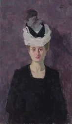Portret van Frau Minna Tube-Beckmann