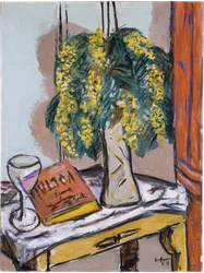 Stilleven met mimosa