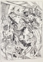 De laatsten, door Max Beckmann (1884-1950), lithografie. Duitsland, 20e eeuw.