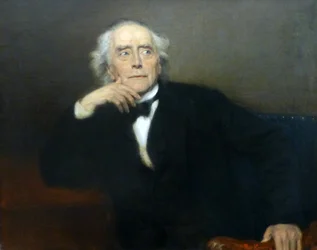 Duits: Portret van de archeoloog Ernst Curtius Portret van de archeoloog Ernst Curtius door Max Koner