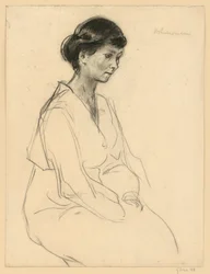Portret van een jonge vrouw (De dochter van de kunstenaar)