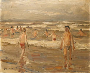 Badende Jongens in de Zee
