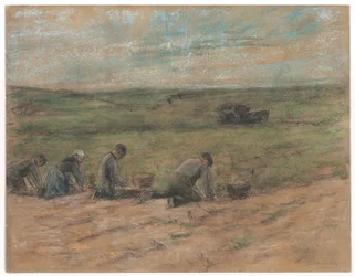 Aardappelgravers bij Zandvoort, 1894