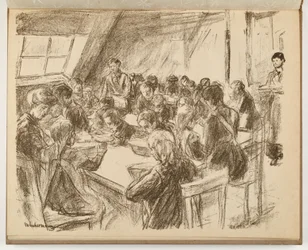 Volksgaarkeuken voor kinderen (illustratie uit: Kunst en kunstenaars XIII, 6)