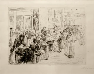 M. Liebermann, Uit de Jodenwijk in Amsterdam, karrenhandel