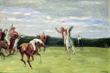 Polospeler in het Jenischpark, Hamburg, 1903