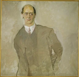 Componist Arnold Schönberg (schilderij op doek)