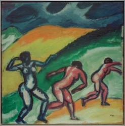 Drie vrouwen in de duinen