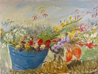 Bloemenstilleven in de open lucht. 1917