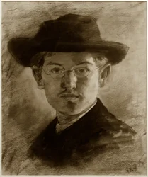 Zelfportret met hoed