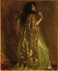 Dame in goud