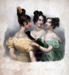Drie dames uit de 19e eeuw