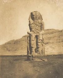 Kolossale Monoliet van Amenophis III, in Thebe