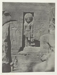 Ibsamboul, Sculptures from the Entrance to the Spéos of Phrè, Nubia, plaat 105 uit het album "Egypte, Nubie, Palestine et Syrie" (1852)