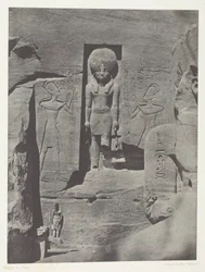 Ibsamboul, Sculptures from the Entrance to the Spéos of Phrè, Nubia, plaat 105 uit het album "Egypte, Nubie, Palestine et Syrie" (1852)