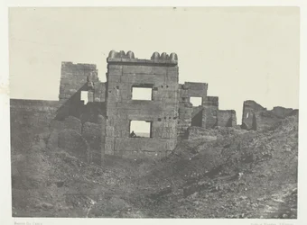 Médinet-Habou, Oostelijke Gevel van het Gynaecium van Ramsès-Mèiamoun, Thebe, 1849-51, gedrukt 1852