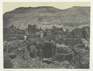 Médinet-Habou, Ruïnes van de Stad van Papa, Thebe, 1849-51, gedrukt 1852