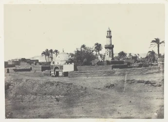 Moskee van El-Arif en Graf van Murad-Bey, Opper-Egypte, plaat 13 uit het album "Egypte, Nubie, Palestina et Syrie" (1852)