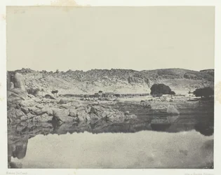 Noordelijke Oever van de Nijl Dorp Abou-Koli, Uitzicht vanuit het Noorden van Philoe, Nubië, 1849-51