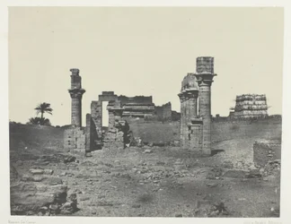 Tempel van Hermontis, Opper-Egypte, plaat 63 uit het album "Egypte, Nubie, Palestina en Syrie" (1852)