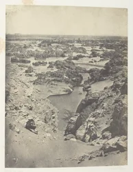 Vue Cavalière De La Seconde Cataracte; Nubie, plaat 111 uit het album "Egypte, Nubie, Palestine et Syrie" (1852)