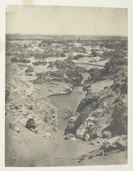 Vue Cavalière De La Seconde Cataracte; Nubie, plaat 111 uit het album "Egypte, Nubie, Palestine et Syrie" (1852)