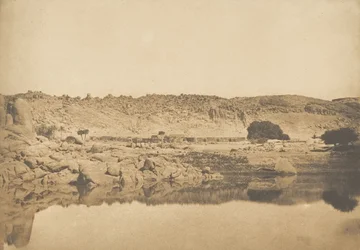 Vue prise au Nord de Philae - Village de Kounoço, 1849-50