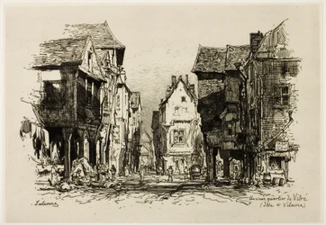 Een oude wijk van Vitré, Ille-et-Vilaine