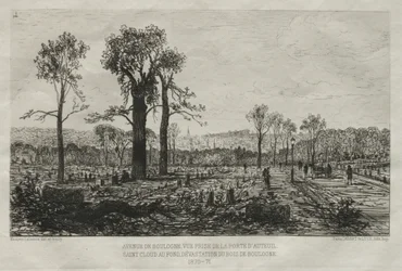 Souvenirs artistiques du Siège du Paris: Avenue de Boulogne, Vue Prise de la porte d