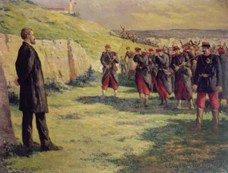 Vuurpeloton op het punt om Eugene Varlin te fusilleren, ca. 1918