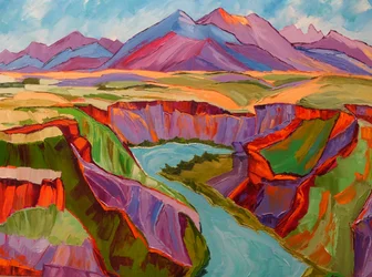 Levendig canyonlandschap