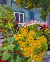 Levendig tuinhuisje