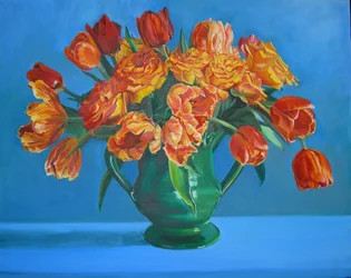 Kleurrijk tulpenboeket