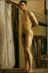 Staande mannelijke figuur