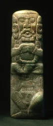 Statuette geplaatst in toewijding langs de Hiërogliefen Trap, Copan, Late Klassieke Periode (600-900)