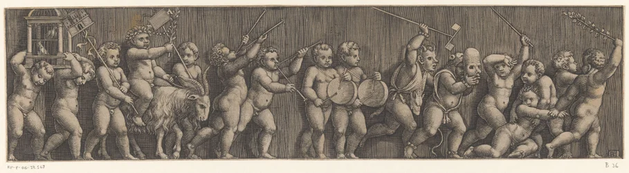 Fries met optocht van putti