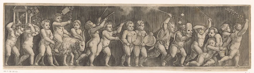 Fries met optocht van putti