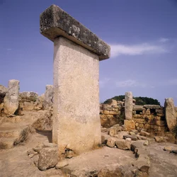 Taula op archeologische site, Menorca, Spanje