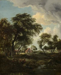 Een boerderij in het zonlicht, 1668