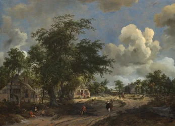 Gezicht op een hoofdweg, 1665