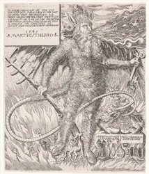 De paus als een wilde. Satirische allegorie