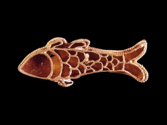 Fibula (Frankrijk) uit de 6e eeuw. Musée de Saint-Germain en Laye