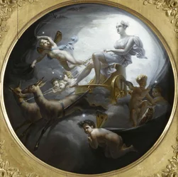 Diana op haar wagen, 1821