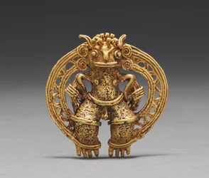 Figuur hanger, c. 1000-1550 (gegoten goud)