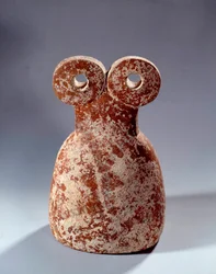 Mesopotamië: idool met terracotta ogen. 3300-3000 v.Chr. Parijs, Musée du Louvre