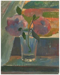 Stilleven, bloemen in een glas, ca.1890 (olieverf op doek)