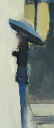 Parijs in de regen, 2017 (aquarel op papier)