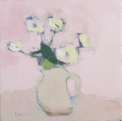 Witte anemonen, 2016 (olieverf op linnen)
