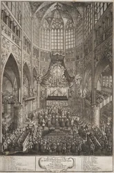 De kroning van Maria Theresia op de Praagse Burcht, 1743.